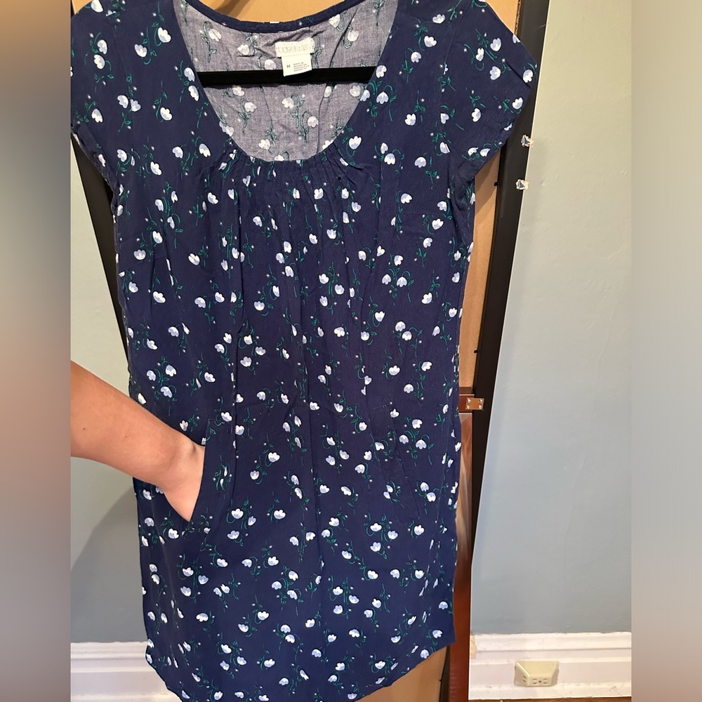 Urban Outfitters Dark blue dress with white flowers